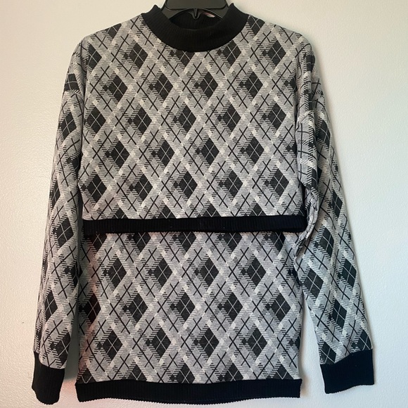 Liz&Sara Preppy Pattern Cropped Skirt Set - Picture 1 of 5